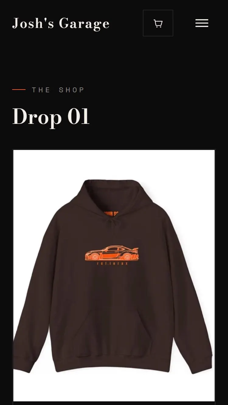 A collection page from rcflorax.com on a phone